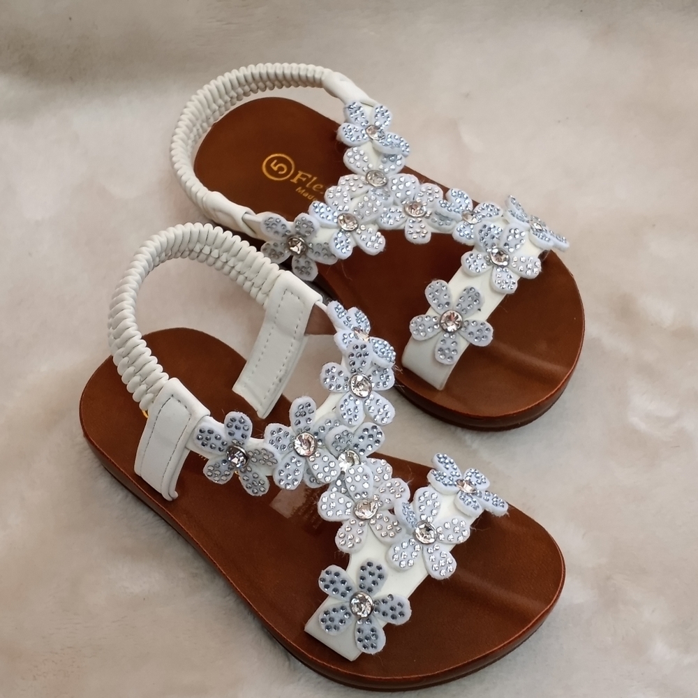 white baby sandal